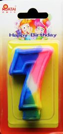 무지개 색깔 0-9 수 생일은 Handmade 불빛에 비춰 조사합니다