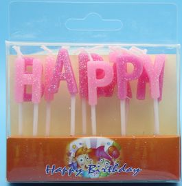 유독한 반짝임 알파벳 편지 생일 초 비 케이크 장식적인 순수한 색깔을 위해
