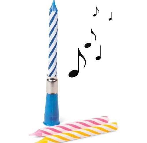Decorative Spiral Musical Birthday Candle / Amazing Singing Birthday Candle